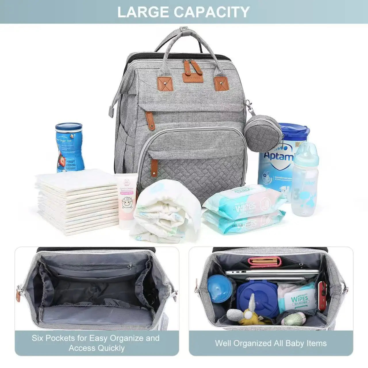 Lumie Nest Mochila Pañalera 3 en 1